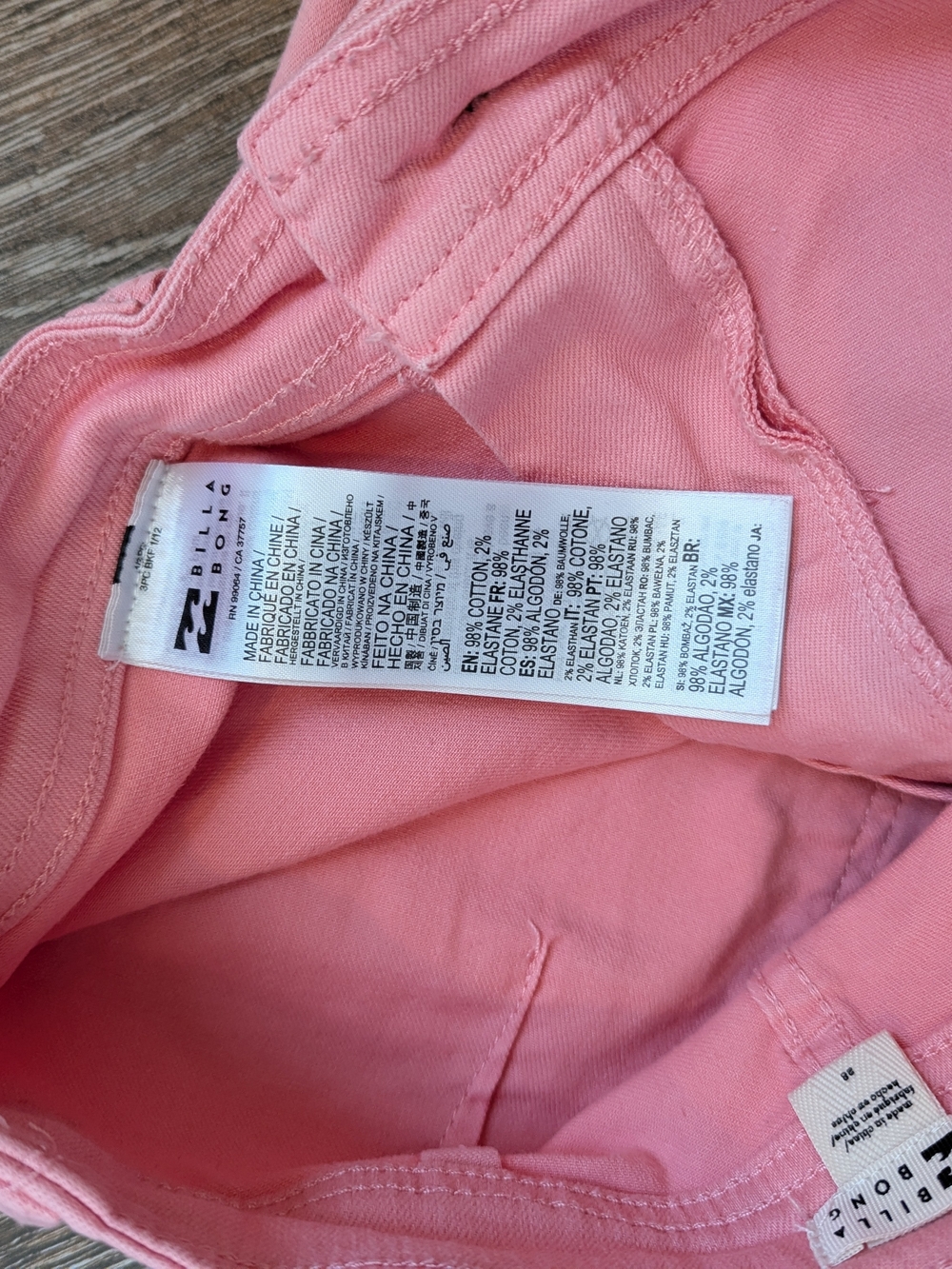 Billabong Coral Pink Wide-Leg High-Rise Jeans Size 28 - Picture 12 of 15